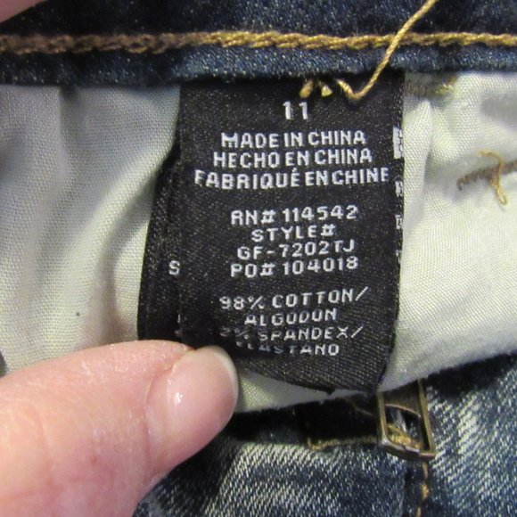 Blizzard Blue Distressed/Destroyed Overalls - Picture 14 of 15